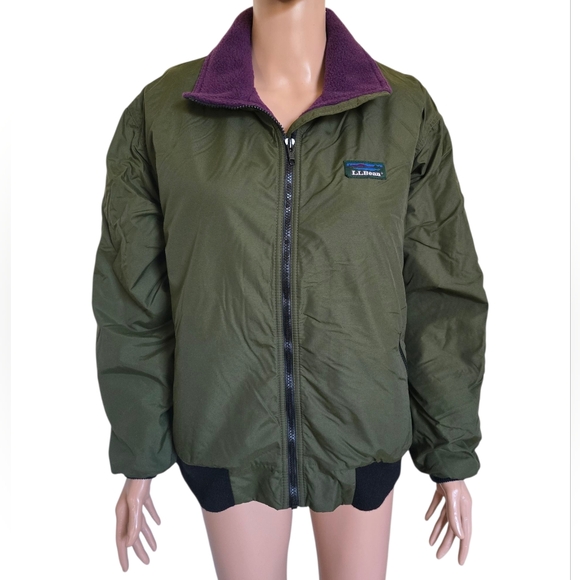L.L. Bean Jackets & Blazers - L.L BEAN WOMENS VINTAGE 90'sFLEECE LINED WARM UP JACKET
